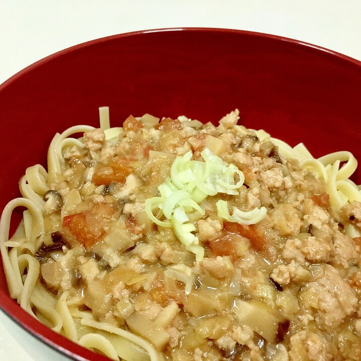 子ども用に 汁無し担々麺(ピーナッツバター使用)